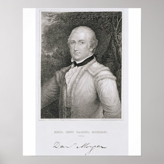Brigadegeneraal Daniel Morgan (1736-1802) engrav Poster (Voorkant)