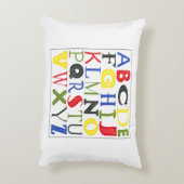 Brigadekleurige brieven van Megan Meagher Accent Kussen (Achterkant (Verticaal))