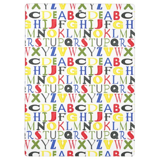 Brigadekleurige brieven van Megan Meagher Klembord (Achterkant)