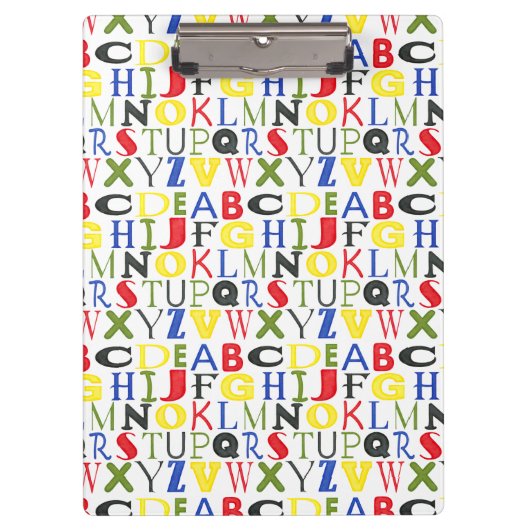 Brigadekleurige brieven van Megan Meagher Klembord (Voorkant)