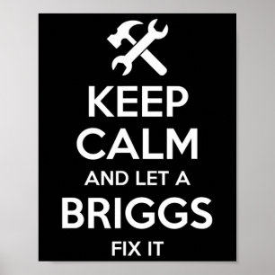 Briggs Funny Achternaam Verjaardag Family Tree Reu Poster