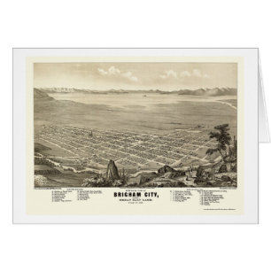 Brigham City, UT Panoramic Map - 1875