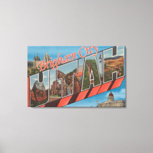 Brigham City, Utah - Grote letterscènes Canvas Afdruk