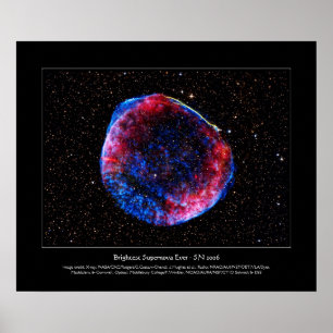 Brighest Supernova Ever space afbeelding Poster