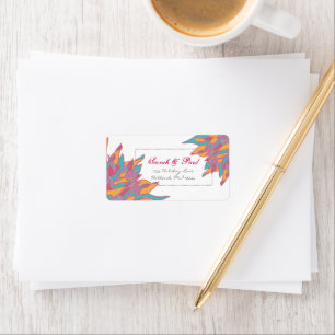 Bright 2011 Spring Colored Flowers Return Address Etiket