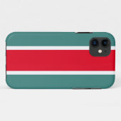 Bright 70s Red White Ocean Blauwgroen Racing Strip Case-Mate iPhone Case (Achterkant (horizontaal))
