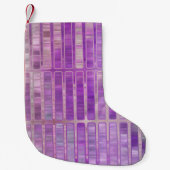 Bright abstract mosaic violet background with glos kleine kerstsok (Voorkant)