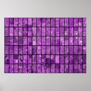 Bright abstract mosaic violet background with glos poster