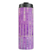 Bright abstract mosaic violet background with glos thermosbeker (Voorkant)