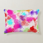 Bright Abstract Paint Splash Accent Kussen (Voorkant)
