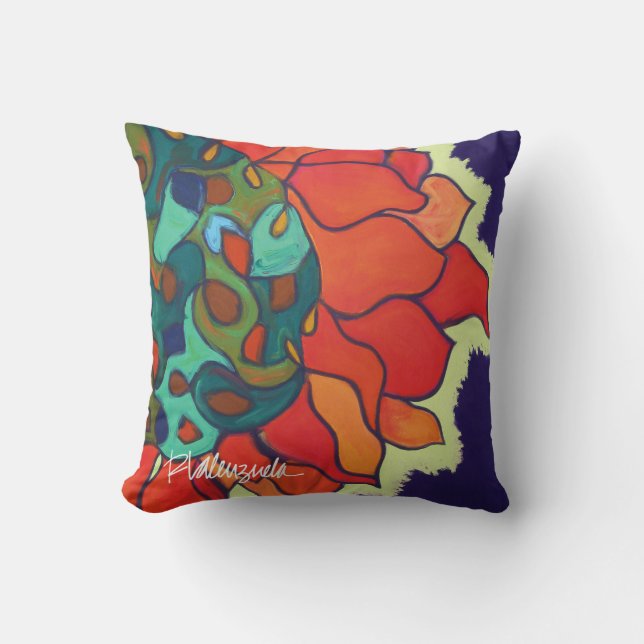 Bright Abstracte Floral Pillow Kussen (Voorkant)