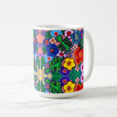 Bright Abstrait Flower Art café Mug (Devant droit)
