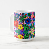 Bright Abstrait Flower Art café Mug (Devant gauche)