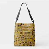 Bright Afrocentric Golden Kente Crossbody Tas (Achterkant)