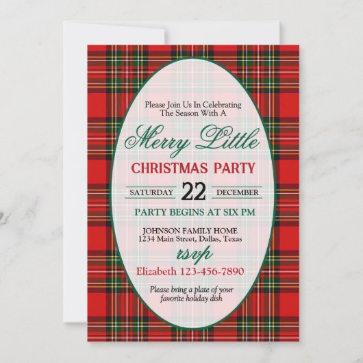 Bright and Colorful Christmas Party Invitation (Devant)