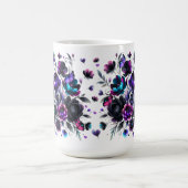 Bright and Dark Floral Fantasy with Butterflies Magische Mok (Midden)