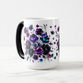 Bright and Dark Floral Fantasy with Butterflies Magische Mok (Voorkant links)