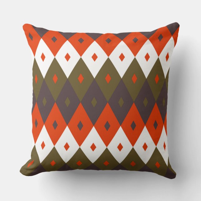 Bright and Vivid Rhombus Pattern Throw Pillow Kussen (Voorkant)