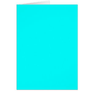 Bright Aqua Blank Wenskaart