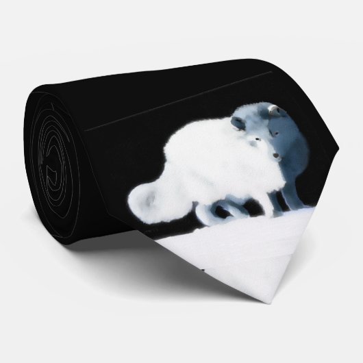 Bright Arctische vos Stropdas (Opgerold)