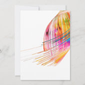 Bright Artsy Abstract Waterverf Brush Bruiloft Kaart (Achterkant)