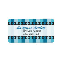 Bright Awnings Étiquettes de adresse bleus