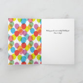 Bright Balloons, aangepaste Happy Birthday Kaart (Binnen)