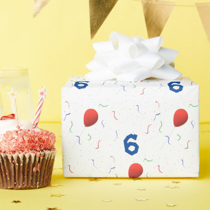 Bright Balloons & Confetti Verjaardag Cadeaupapier