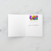 Bright Balloons Happy Birthday Kaart (Binnen)