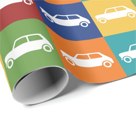 Bright Basics Checkerboard Mini Cooper Cadeaupapier (Rol Hoek)