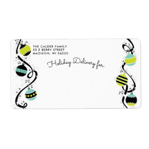 Bright Baubles Ornament Verzendadres Label