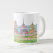 Bright Beach Cottage Jumbo Mug (Devant droit)