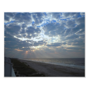 Bright Beach Morning - Oak Island, NC Foto Afdruk