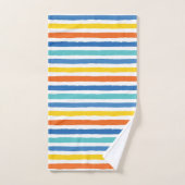 Bright Beach Striped Motif (Serviette à main)