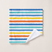 Bright Beach Striped Motif (Gant de toilette)
