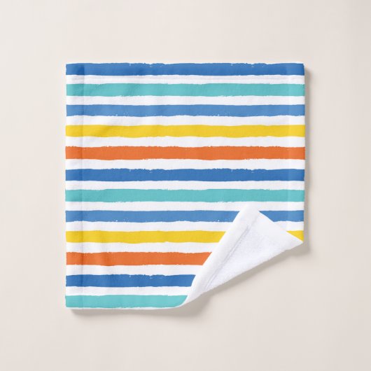 Bright Beach Striped Motif (Gant de toilette)