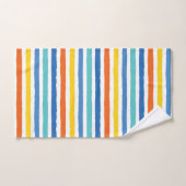 Bright Beach Striped Motif (Serviette à main)