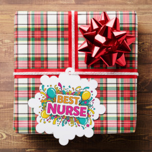 Bright Best Nurse Christmas Kaart
