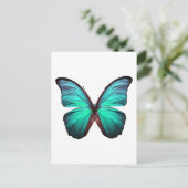 Bright Blauwgroen vlinder Briefkaart (Staand voorkant)