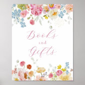 Bright Bloemen Boeken en Geschenken Teken Poster (Voorkant)