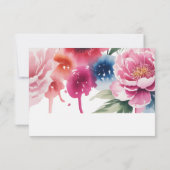 Bright Bloom Blossom Mariage QR code cartes RSVP (Dos)