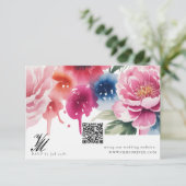 Bright Bloom Blossom Wedding QR code RSVP kaarten Kaartje (Staand voorkant)