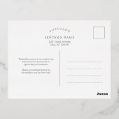 Bright Blooms FOIL Business Holiday Carte postale (Verso)