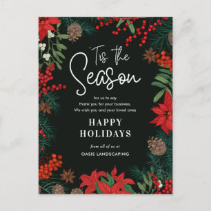 Bright Blooms Zakelijke Vakantie Kaart Briefkaart