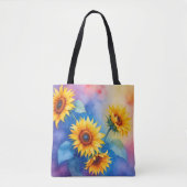 Bright Blooms Zonnebloem Canvas tas (Voorkant)