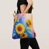 Bright Blooms Zonnebloem Canvas tas (Dichtbij)