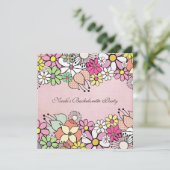 Bright Blossoms Bachelorette Party Invitation (Debout devant)