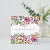 Bright Blossoms Bachelorette Party Invitation (Debout devant)