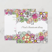 Bright Blossoms Bachelorette Party Invitation (Devant / Derrière)