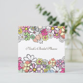 Bright Blossoms Custom Bridal Shower Invitation (Debout devant)